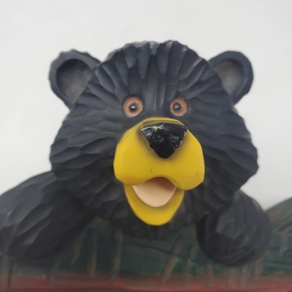 4. Bear and Fish County Cabin Indoor Wall Mount Key Home Resin Hook - Picture 2 of 5